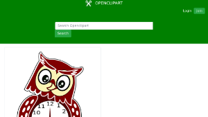 openclipart圖庫：Owl Clock-資源代表圖