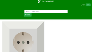 openclipart圖庫：German Power Outlet