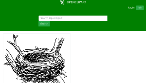 openclipart圖庫：Bird Nest