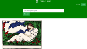 openclipart圖庫：Woman Sitting in Nature