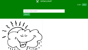 openclipart圖庫：Cloud-Sunshine light rain-資源代表圖