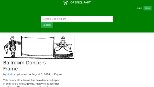 openclipart圖庫：Ballroom Dancers - Frame縮圖