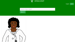 openclipart圖庫：A doctor with a stethoscope-資源代表圖