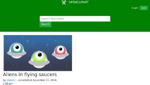 openclipart圖庫：Aliens in flying saucers-資源代表圖