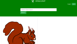 openclipart圖庫：squirrel - coloured縮圖