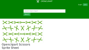 openclipart圖庫：Openclipart Scissors Sprite Sheet-資源代表圖