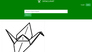 openclipart圖庫：Origami Crane (white)-資源代表圖