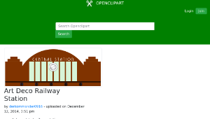 openclipart圖庫：Art Deco Railway Station-資源代表圖