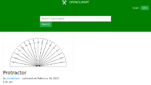 openclipart圖庫：Protractor-資源代表圖