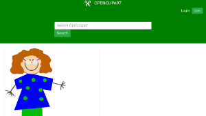 openclipart圖庫：funny cartoon lady with glasses縮圖