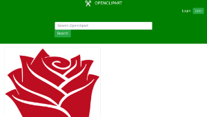 openclipart圖庫：Stylized Rose No Drop Shadow-資源代表圖