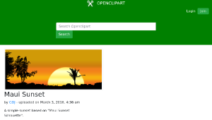 openclipart圖庫：Maui Sunset縮圖