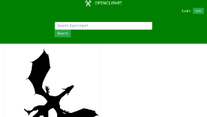 openclipart圖庫：Dragon Wingspan Silhouette-資源代表圖