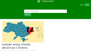 openclipart圖庫：russian army shoots Ukrainian Citizens縮圖