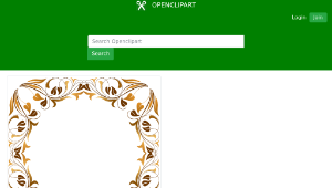 openclipart圖庫：Floral Flourish Frame 4縮圖