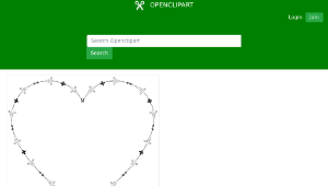 openclipart圖庫：Decorative Flourish Heart 3縮圖