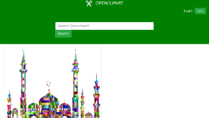 openclipart圖庫：Checkered Chromatic Mosque 2縮圖