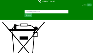openclipart圖庫：Disposal WEE Symbol-資源代表圖