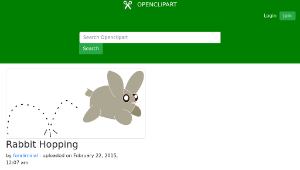 openclipart圖庫：Rabbit Hopping縮圖