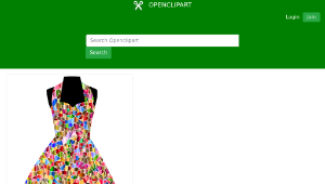 openclipart圖庫：Chromatic Tiled 1950s Vintage Dress縮圖