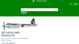openclipart圖庫：DE HAVILLAND MOSQUITO縮圖