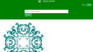 openclipart圖庫：Vintage Floral Style Design 6縮圖