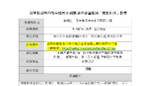 107和平國小前瞻計畫教案-「資訊科技」國小五年級-比率與百分率教案