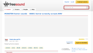 Freesound聲音庫：06691 horror screechy scream.WAV