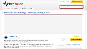 Freesound聲音庫：Footsteps, Muddy, C.wav縮圖