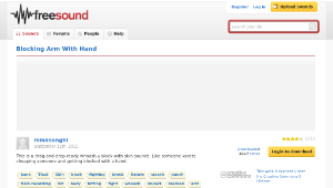 Freesound聲音庫：Blocking Arm With Hand-資源代表圖