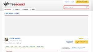 Freesound聲音庫：Cell Door 2.wav縮圖