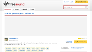 Freesound聲音庫：Failure 01