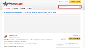 Freesound聲音庫：evening woods owl 151009_0805.wav-資源代表圖