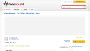 Freesound聲音庫：NPX Male Kiss Kiss 1.wav-資源代表圖
