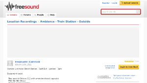 Freesound聲音庫：Ambience - Train Station - Outside縮圖
