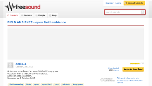 Freesound聲音庫：FIELD AMBIENCE - open field ambience-資源代表圖