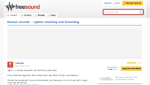 Freesound聲音庫：Lighter smoking and breathing-資源代表圖