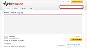 Freesound聲音庫：Wood Tapping縮圖