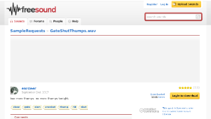 Freesound聲音庫：GateShutThumps.wav縮圖