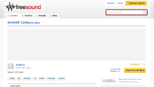 Freesound聲音庫：SHAKER 120bpm.wav