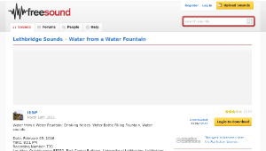 Freesound聲音庫：Water from a Water Fountain -資源代表圖