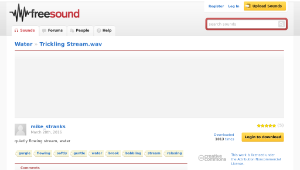 Freesound聲音庫：Trickling Stream.wav