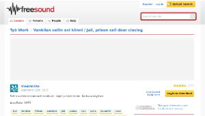 Freesound聲音庫：Vankilan sellin ovi kiinni / Jail, prison cell door closing-資源代表圖