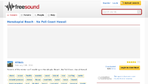 Freesound聲音庫：Hanakapiai Beach - Na Pali Coast Hawaii-資源代表圖