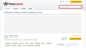 Freesound聲音庫：Violin terror Music Creative Commons 2.wav