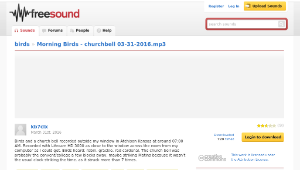 Freesound聲音庫：Morning Birds - churchbell 03-31-2016.mp3縮圖