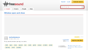 Freesound聲音庫：Window open and close