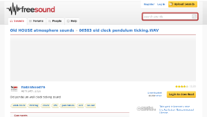 Freesound聲音庫：06583 old clock pendulum ticking.WAV-資源代表圖