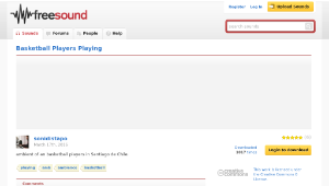 Freesound聲音庫：Basketball Players Playing