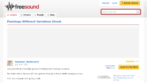 Freesound聲音庫：Footsteps Different Variations Street縮圖